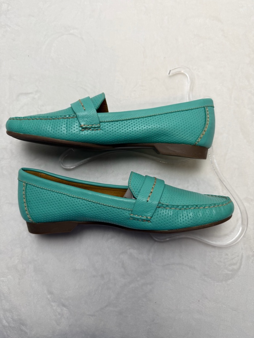 Peter Millar Perforated Leather Driving Loafers 8 Preppy Resort Travel Comfort - Picture 4 of 11